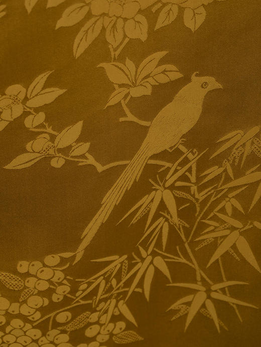 盛唐牡丹|东方雅韵真丝提花宽松外套-皇家明黄 (夹棉) 商品图13