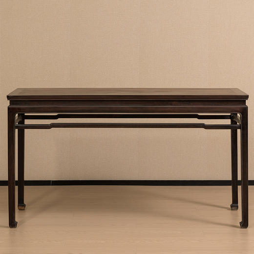 清 红木束腰罗锅枨马蹄腿条桌 商品图0