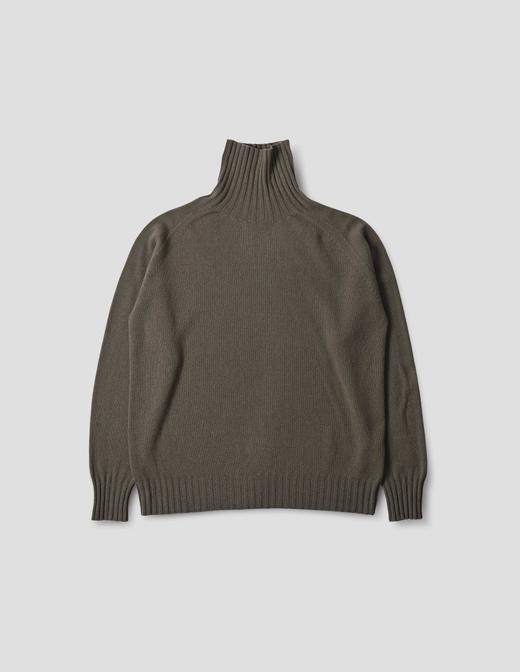 Margaret Howell  男士月桂绿高领羊绒衫 商品图3