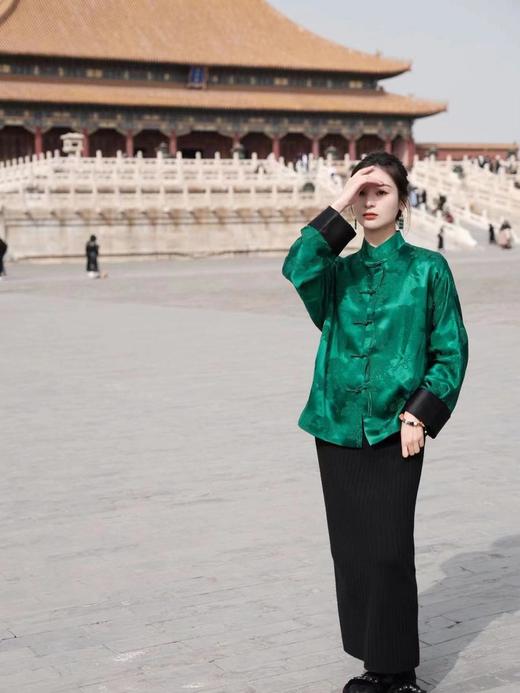 盛唐牡丹 |真丝松鼠葡萄纹对襟外套单面穿 商品图7