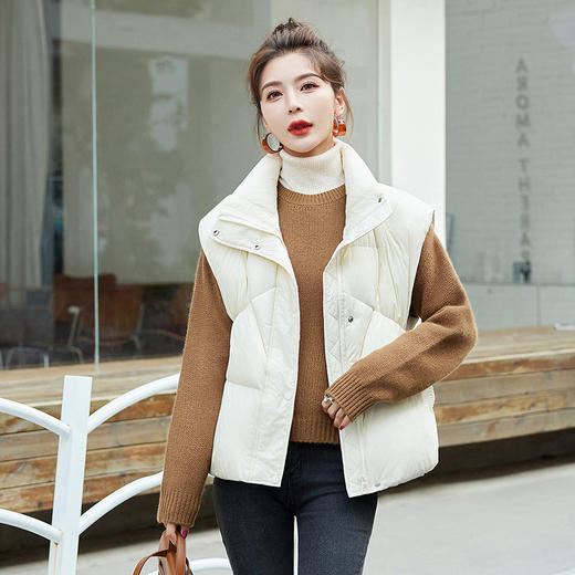 冬季新款，白鸭绒潮流时尚羽绒马甲外套女HR-MEIQIN9217 商品图2