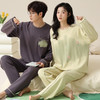 100%纯棉【可爱卡通情侣睡衣】秋冬款长袖情侣装  带胸垫家居服  情侣家居服套装 商品缩略图3