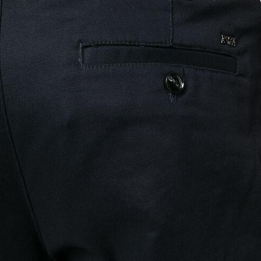 EMPORIO ARMANI 阿玛尼 男士金属徽标棉质休闲裤 黑色 8N1PF4 1NMMZ 0999 商品图2