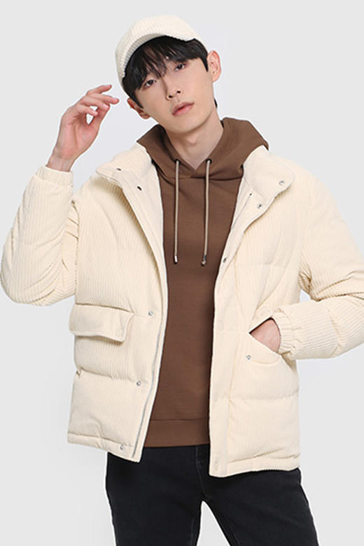 callisto米色聚酯纤维短款羽绒服 FRFED009Y 商品图1