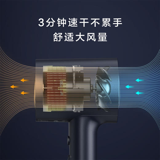 美的（Midea）MB-AJ0503 星夜蓝千万负离子电吹风 大功率 家用速干柔顺护发吹风筒电吹风机节日礼物七夕情人 商品图1