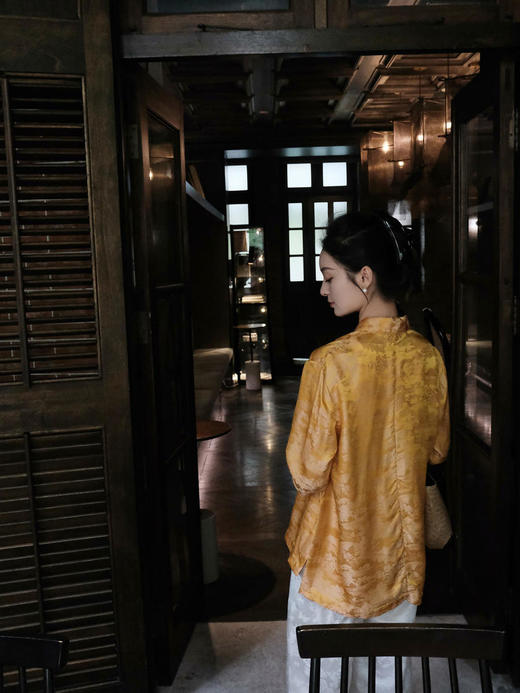 盛唐牡丹 |清明上河图女上衣 皇明黄 商品图5