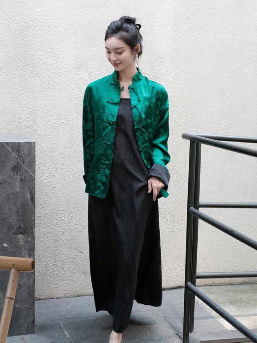 盛唐牡丹 |限量款/东方雅韵喜上眉梢真丝提花外套 (不夹棉) 商品图4