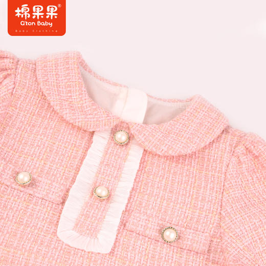 棉果果冬季新品女童小香风连衣裙M422700423620 商品图1