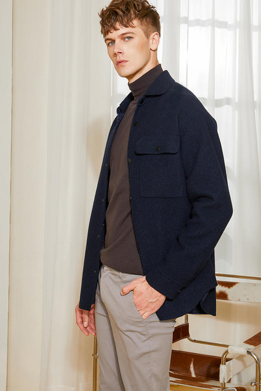 callisto柔柔云朵般纯羊毛微阔外套FPFEJ031C 商品图0