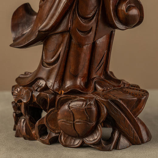 二十世纪 黄杨木雕观音像 商品图3