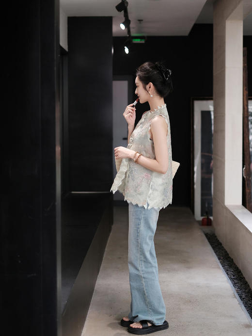 盛唐牡丹|真丝绡如意湖亭蕾丝马甲 商品图11