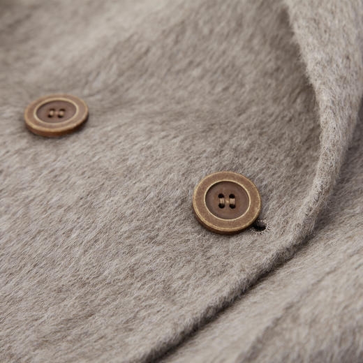 NH927斯尔丽23冬季新款气质时尚收腰修身西装领长款双面呢大衣 商品图5