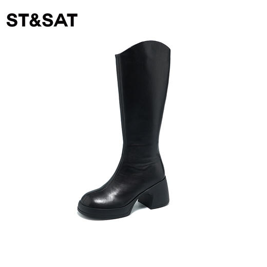 星期六经典简约长筒骑士靴SS34117637 商品图2