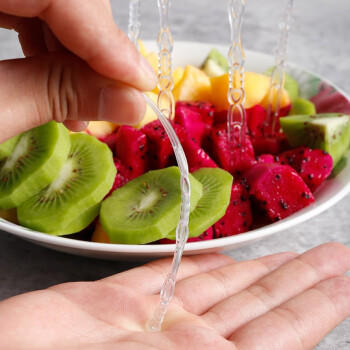 佳茉一次性水果叉透明水果签500只装甜品叉蛋糕叉加厚型透明叉子 商品图5