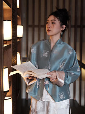 盛唐牡丹 |花锦缎葫芦纹新中式外套