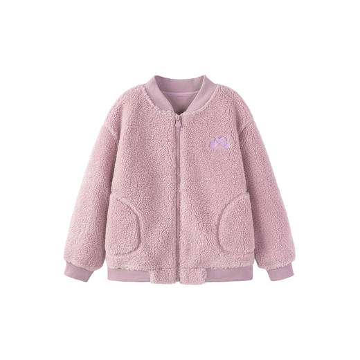 迷你巴拉男童女童棒球服外套宝宝时尚宽松保暖羊羔绒儿童便服 商品图4