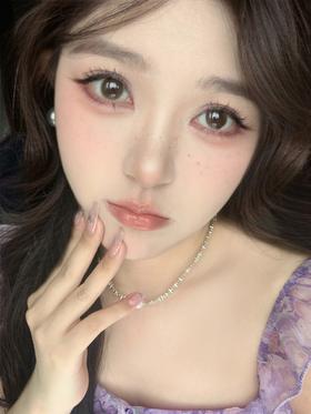 annakelly 红豆丸子 温柔棕色 半年抛 14.2mm 非离子