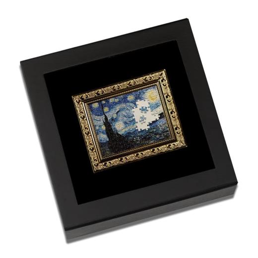 梵高《星空》双金属纪念币，拼图设计 纽埃发行 商品图0