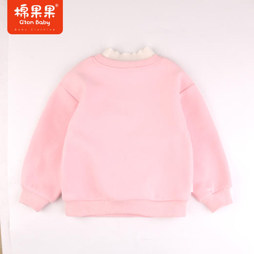 棉果果冬季新品女童半高领套头加绒卫衣M422180423621 商品图6