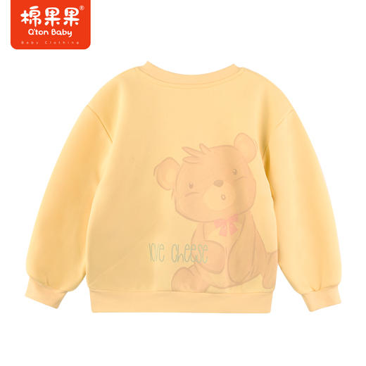 棉果果冬季新品女童圆领套头加绒卫衣M422180423610 商品图2