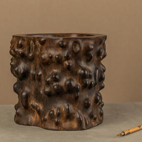 清早期 紫檀树瘤随形笔海