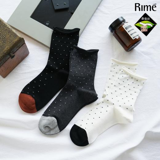 松口星点桑蚕丝女短袜BU34600 商品图0