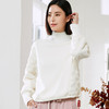 玳莎拼接设计感针织卫衣女2023年冬季新款宽松时尚半高领小众上衣  DD32302 商品缩略图1