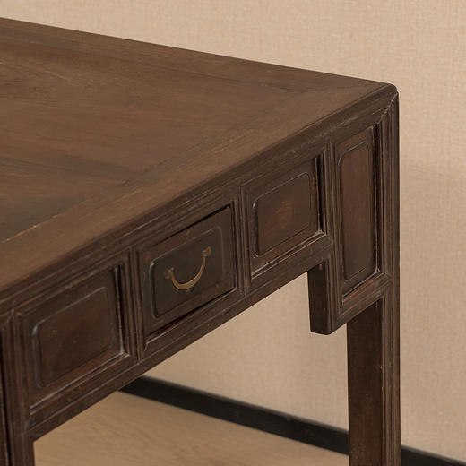 清 红木带屉四面平方桌 商品图3