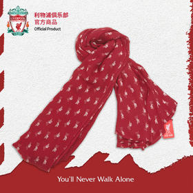 利物浦俱乐部官方商品 | 红色女士轻薄围巾丝网透气图案高级轻奢