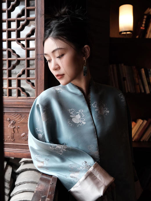 盛唐牡丹 |花锦缎葫芦纹新中式外套 商品图2