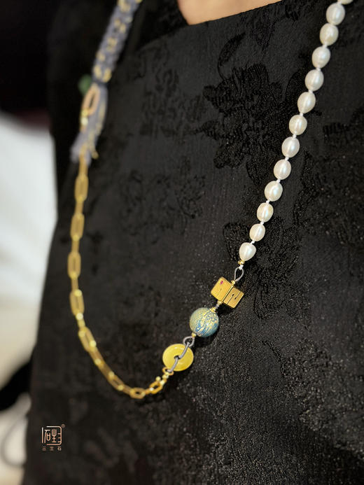 天然珍珠国风编织款多用长链 商品图5