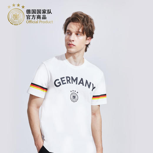 德国国家队官方商品丨经典白色T恤透气休闲短袖球迷衫男女同款 商品图2