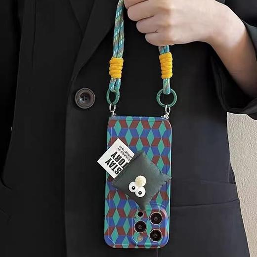 孔雀蓝绿枕头支架vivox90手机壳x80斜跨x70pro网红女x60手提绳s16 商品图5