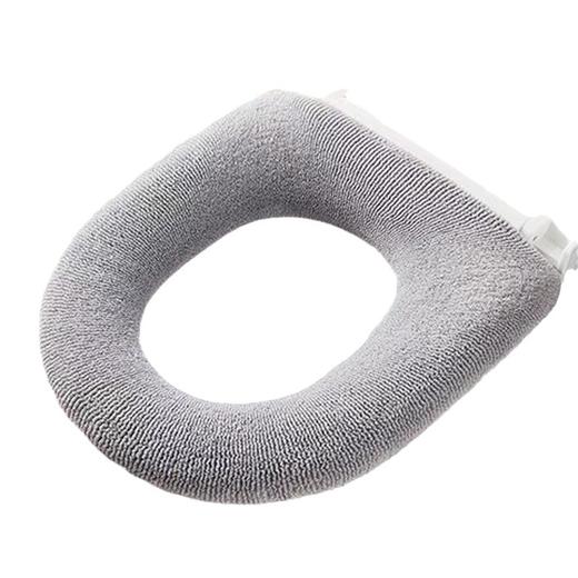 【吸湿卫生！柔软马桶垫】轻松安装，可水洗方便清洁；家中常备，舒适无比。马桶垫四季通用 坐垫保暖加厚针织款马桶坐垫可水洗家用马桶套圈 商品图4