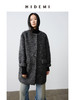 HIDEMI 艺术感卷曲长毛马海毛圆领口袋极简廓形纽扣大衣 商品缩略图3