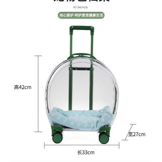 猫包网红两只大容量猫狗航空箱宠物透明拉杆太空舱便携外出旅行箱 商品图4