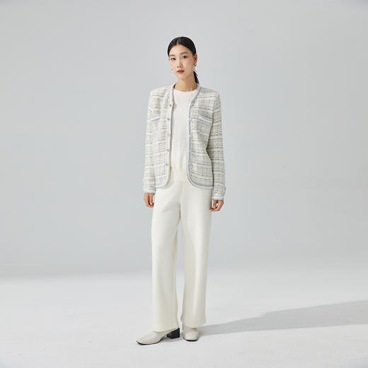 东黎 • 山羊绒女士秋冬圆领小香风开衫 3313 商品图2