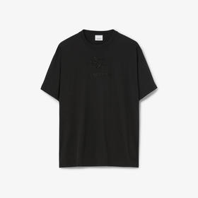 BURBERRY 巴宝莉 男士马术骑士徽标棉质圆领短袖T恤 黑色 8072750 A1189