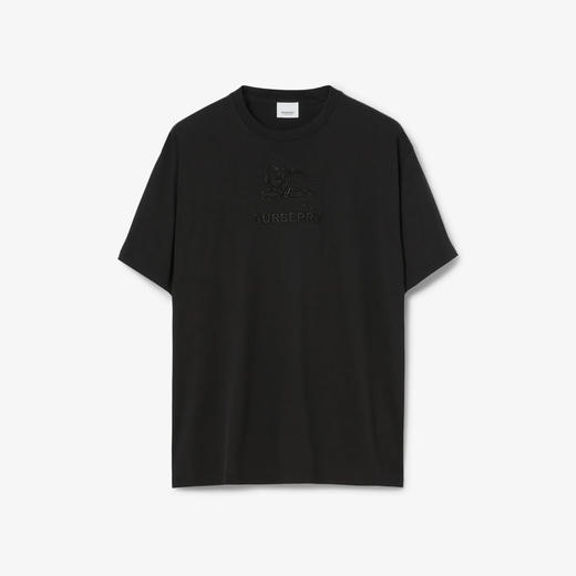BURBERRY 巴宝莉 男士马术骑士徽标棉质圆领短袖T恤 黑色 8072750 A1189 商品图0