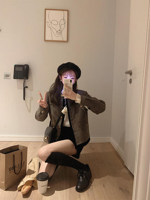 金蘑菇菇 斯嘉丽小香外套 / 内里加棉 英伦范~ 商品图4