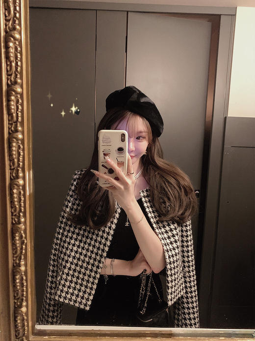 金蘑菇菇  pot pourri扑扑莉 / 复古气质千鸟格半裙 商品图1