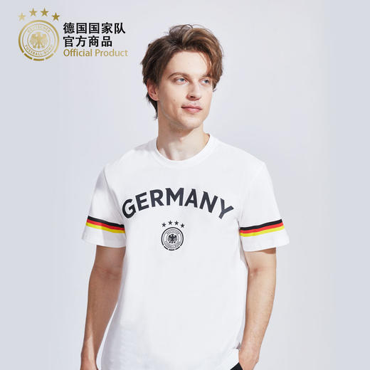 德国国家队官方商品丨经典白色T恤透气休闲短袖球迷衫男女同款 商品图1