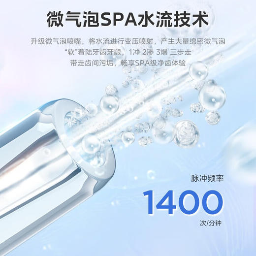 美的 CL1 冲牙器家用手持立式洗牙器声波微气泡牙线可填装漱口水精华节日生日男女七夕情人节礼物奶茶杯 商品图4