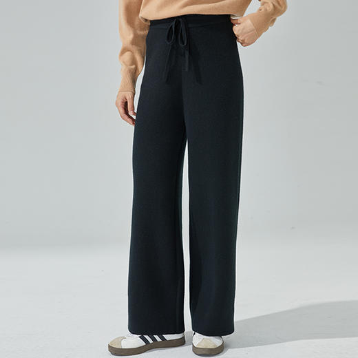 东黎 •山羊绒 女士秋冬时尚百搭宽松阔腿裤  3075 商品图5