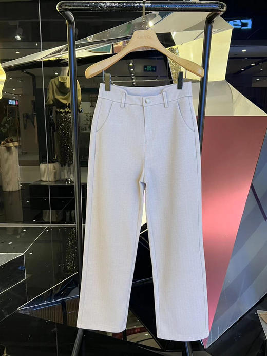 女士休闲呢子直筒裤 商品图1
