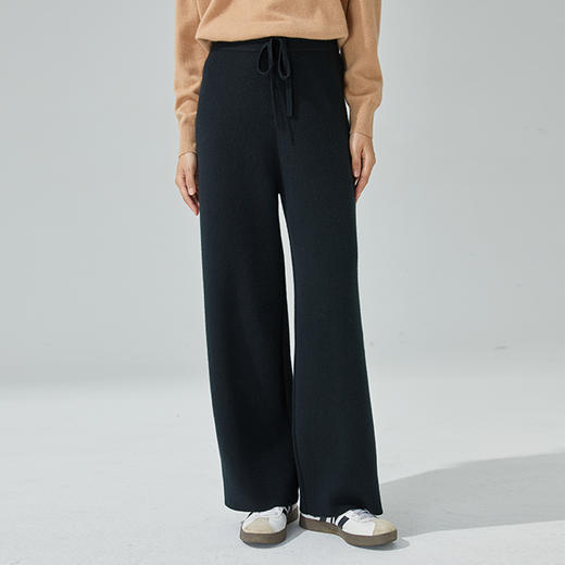 东黎 •山羊绒 女士秋冬时尚百搭宽松阔腿裤  3075 商品图6