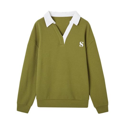 2023年春秋季新款翻领长袖卫衣女高级感轻奢设计感小众宽松时尚百搭 商品图4