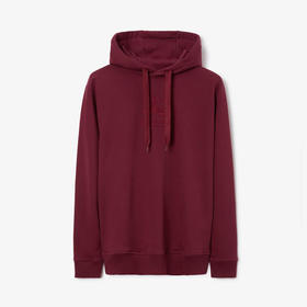 BURBERRY 巴宝莉 男士马术骑士徽标棉质连帽卫衣 酒红色 8071992 B6144