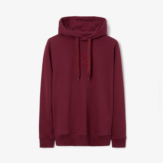 BURBERRY 巴宝莉 男士马术骑士徽标棉质连帽卫衣 酒红色 8071992 B6144 商品图0