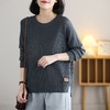 丁摩 大码遮肚时尚针织上衣女秋冬别致毛衣开叉打底衫3ZF-429507692783 商品缩略图3